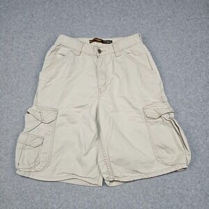 Vtg Levis Silver Tab Shorts Mens 28 Beige Cargo Multi Pocket Baggy Skater Y2K